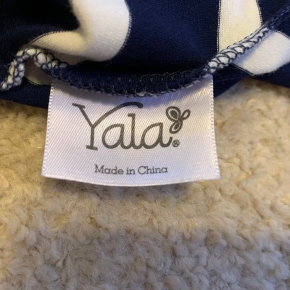 Yala Navy and White Striped High Low Scoop Neck Dress Size S - Picture 8 of 13